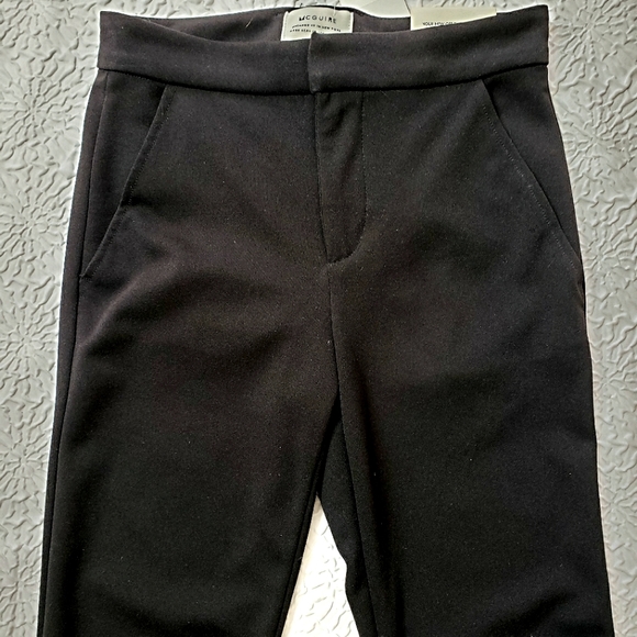 MCGUIRE LOU LOU HIGH WAIST CROP SLIM TROUSERS WELLIE Black Size 24 - Picture 8 of 16